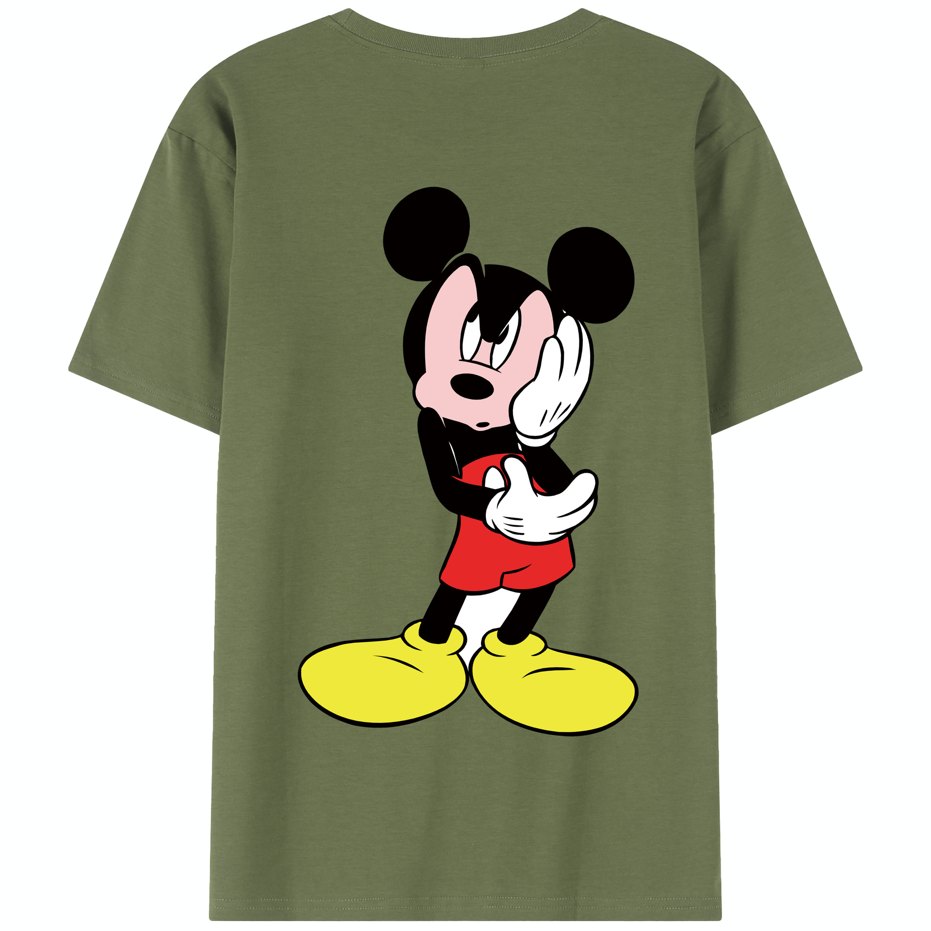 （画像用） ミッキーマウス Mickey Mouse 綿100％半袖Tシャツ（背面プリント）